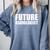 Future Radiologist Graduate Graduation College Comfort Colors Sweatshirt Blue Jean