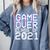 Game Over Class Of 2021 Video Games Graduation Gamer Comfort Colors Sweatshirt Blue Jean