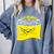 Go Away I'm Introverting Antisocial Shy Introvert Comfort Colors Sweatshirt Blue Jean