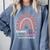 Goodbye 5TH Grade Graduation 2024 Hello 6TH Grade Rainbow Comfort Colors Sweatshirt Blue Jean