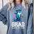 Grad Class Of 2025 Boys Shark Graduation Graduated Comfort Colors Sweatshirt Blue Jean