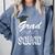 Grad Squad Cute Graduation Comfort Colors Sweatshirt Blue Jean