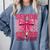 Graduate 2025 For Senior 2025 Graduation Coquette Pink Bow Comfort Colors Sweatshirt Blue Jean