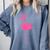Graduate Cute Pink Flamingo Graduation Comfort Colors Sweatshirt Blue Jean