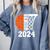 Graduate Senior Class Of 2024 Basketball Player Graduation Comfort Colors Sweatshirt Blue Jean