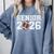 Graduate Senior Class Of 2026 Graduation American Football Comfort Colors Sweatshirt Blue Jean