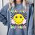 Groovy Next Stop 2nd Grade 1st Grade Graduation 2025 Comfort Colors Sweatshirt Blue Jean