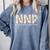 Groovy NNP Neonatal Nurse Practitioner Floral Graduation Comfort Colors Sweatshirt Blue Jean