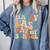 Happy Last Day Of School Groovy Teacher Student Graduation Comfort Colors Sweatshirt Blue Jean