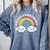 I Hate Everybody Rainbow Sarcastic Grumpy Introvert Comfort Colors Sweatshirt Blue Jean