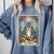 The Hermit Cat Tarot Card Introvert By Georgi Comfort Colors Sweatshirt Blue Jean