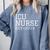 ICU Nurse 2018 Graduation Nurse RN Comfort Colors Sweatshirt Blue Jean