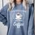 I'd Rather Stay Home And Drink Coffee Introvert Caffeine Pun Comfort Colors Sweatshirt Blue Jean