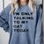 I'm Only Talking To My Cat Today Introvert Chalk For Men Women Comfort Colors Sweatshirt Blue Jean
