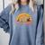 Introvert Me Happy Retro Sunset Capybara Tee Comfort Colors Sweatshirt Blue Jean