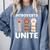 Introvert Unite Kitty Paws Raise Introverted Gathering Comfort Colors Sweatshirt Blue Jean