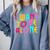 Introvert I Want To Be Alone Retro Wavy Comfort Colors Sweatshirt Blue Jean