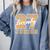 Junior Class 2027 Graduation Back To School Orange Letters Premium Tri-Blend Comfort Colors Sweatshirt Blue Jean