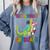 Kids 1st Grade Graduate Dinosaur Trex 1st Grade Graduation Comfort Colors Sweatshirt Blue Jean