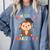 Kids 8th Grade Nailed It Monkey Graduation Comfort Colors Sweatshirt Blue Jean