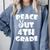 Kids Kids Peace Out 4th Grade For Graduation Comfort Colors Sweatshirt Blue Jean