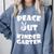 Kids Peace Out Kindergarten For Graduation Comfort Colors Sweatshirt Blue Jean