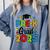 Kids Pre-K Grad 2025 Preschool Prek Graduation Comfort Colors Sweatshirt Blue Jean