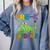 Kids Pre-K Graduate Brontosaurus Dino Pre Kindergarten Graduation Comfort Colors Sweatshirt Blue Jean