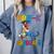 Kids Pre-K Graduate Dinosaur T-Rex Pre Kindergarten Graduation Comfort Colors Sweatshirt Blue Jean