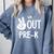 Kids Pre-K Graduation Kids Toddlers Comfort Colors Sweatshirt Blue Jean