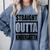 Kids Straight Outta Kindergarten Shirt Boy Girl Graduation Comfort Colors Sweatshirt Blue Jean