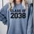 Kindergarten Class Of 2038 First Day School Graduation Comfort Colors Sweatshirt Blue Jean