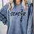 Lacrosse Senior 2024 Sticks And Ball Graduation Comfort Colors Sweatshirt Blue Jean