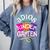 Last Day Of School Adios Kindergarten Graduation Kids Girls Comfort Colors Sweatshirt Blue Jean