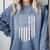 Last First Day Senior 2026 USA Flag Graduation Class Of 2026 Comfort Colors Sweatshirt Blue Jean