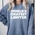 Lawyer Attorney For Law School Graduation Comfort Colors Sweatshirt Blue Jean