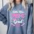 Little Miss Pre-K Grad 2025 Coquette Preschool Graduation Comfort Colors Sweatshirt Blue Jean