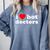 I Love Hot Doctors PhD Graduation Present From Spouse Comfort Colors Sweatshirt Blue Jean
