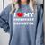 I Love My Introvert Daughter I Heart My Introvert Daughter Comfort Colors Sweatshirt Blue Jean
