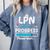 LPN In Progress Loading Future Nurse Graduation Lover Comfort Colors Sweatshirt Blue Jean