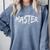 Masters Degree Master Graduation Graduate School Comfort Colors Sweatshirt Blue Jean