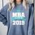 MBA Class Of 2019 Graduate Business School Graduation Comfort Colors Sweatshirt Blue Jean