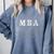 MBA Graduation These Letters Make My Brain Look Big Comfort Colors Sweatshirt Blue Jean