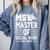 MSW Est 2026 Masters Of Social Work Graduation Social Worker Comfort Colors Sweatshirt Blue Jean