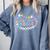 Next Stop Middle School Groovy Elementary School Graduation Comfort Colors Sweatshirt Blue Jean