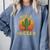 Not A Hugger Cactus Retro Sunset No Hugging Introvert Comfort Colors Sweatshirt Blue Jean