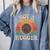 Not A Hugger Retro Sea Urchin Sarcastic Introvert Comfort Colors Sweatshirt Blue Jean