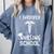 Nursing School Graduation Shirt I Survived RN Gift Comfort Colors Sweatshirt Blue Jean