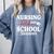 Nursing School Survivor 2025 RN ER Graduation Nurse Grad Comfort Colors Sweatshirt Blue Jean