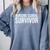 Nursing School Survivor- For Nurses-RN Graduation Comfort Colors Sweatshirt Blue Jean